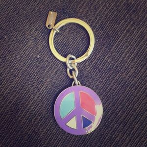 Coach peace key chain